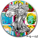 USA ANDY WARHOL - MARILYN DIPTYCH - MODERN ART American Silver Eagle 2019 Walking Liberty $1 Silver coin 1 oz